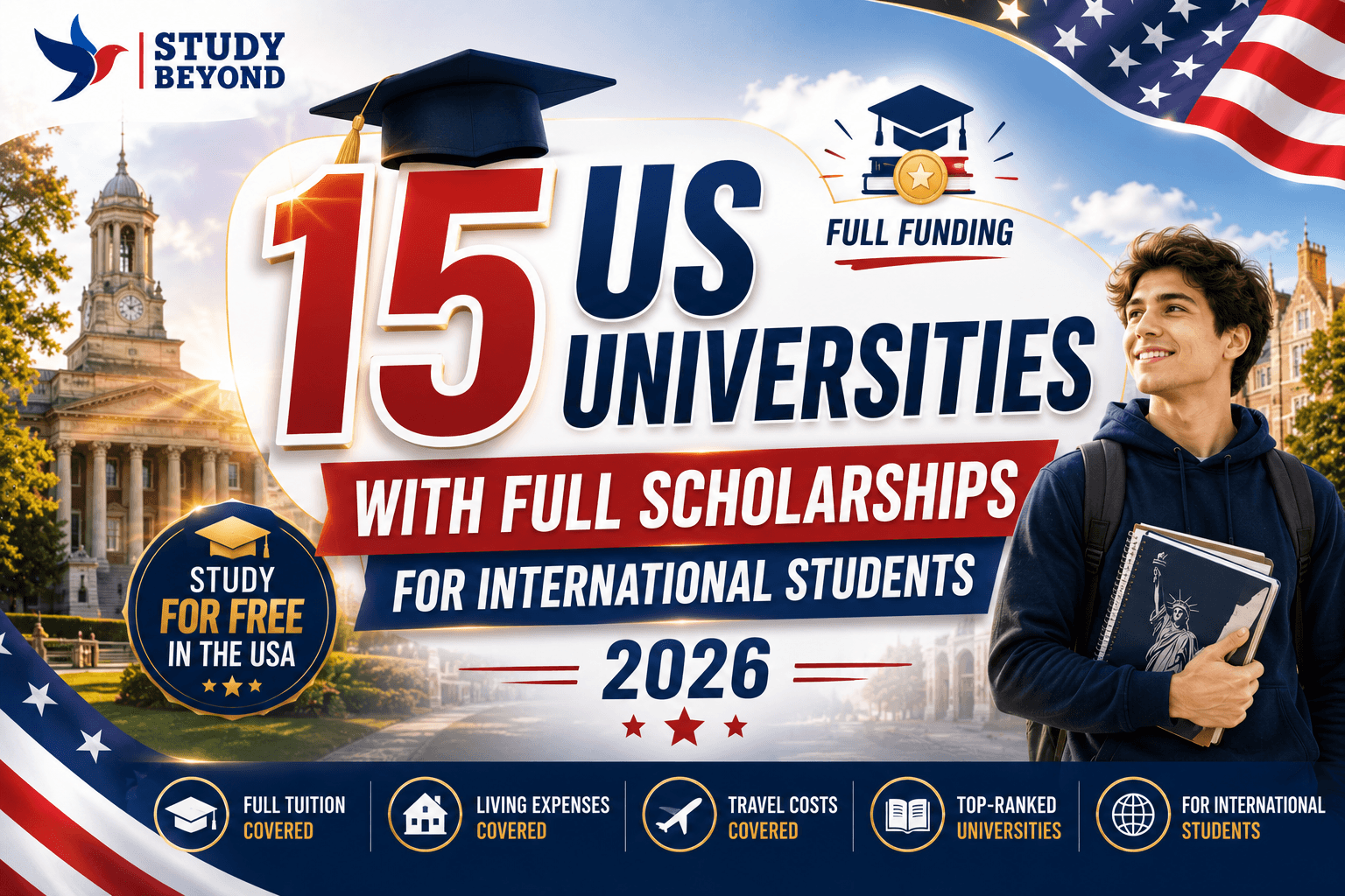 15 US Universities With Full Scholarships for International Students 2026