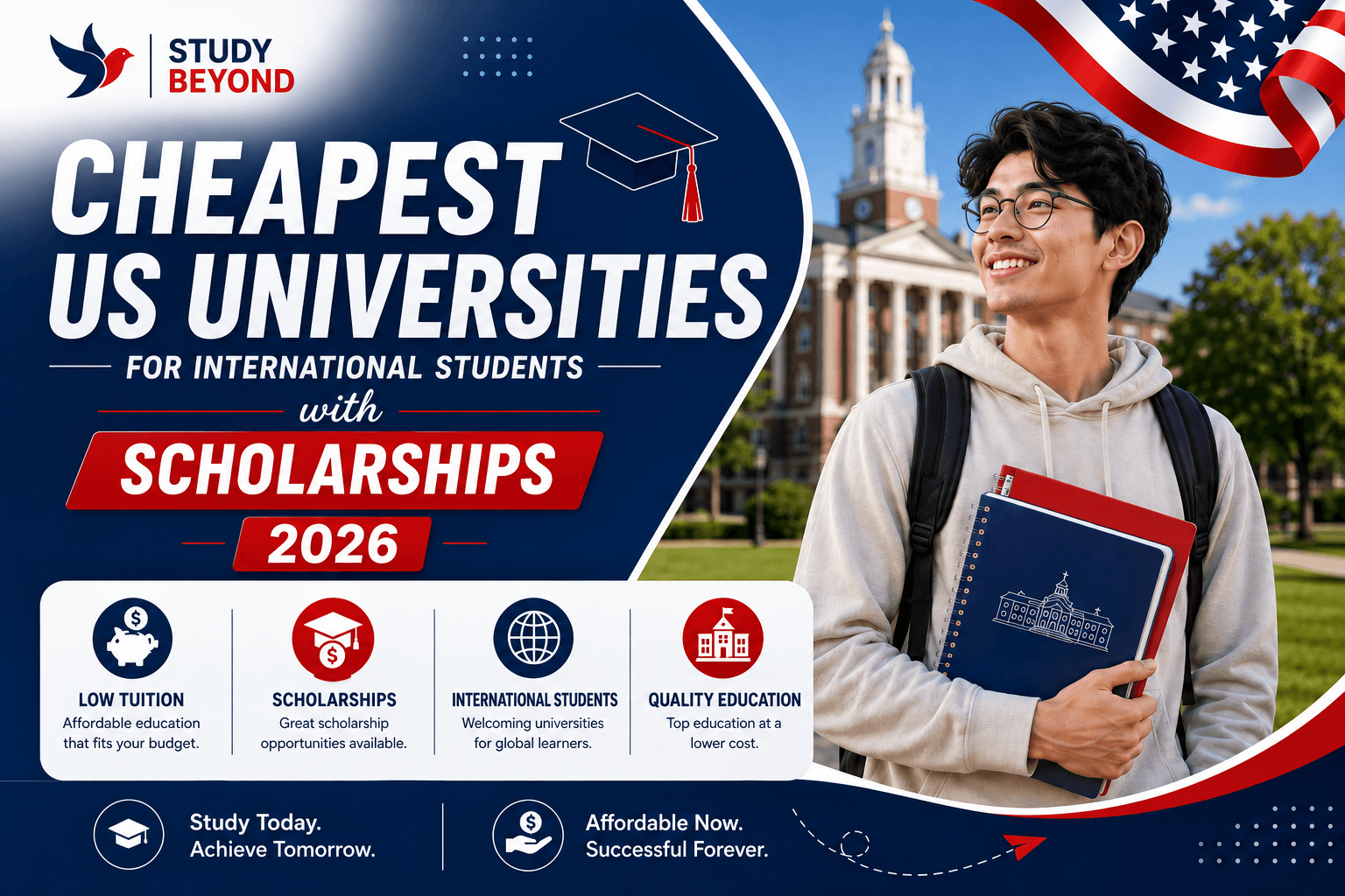 Cheapest US Universities for International Students with Scholarships (2026)