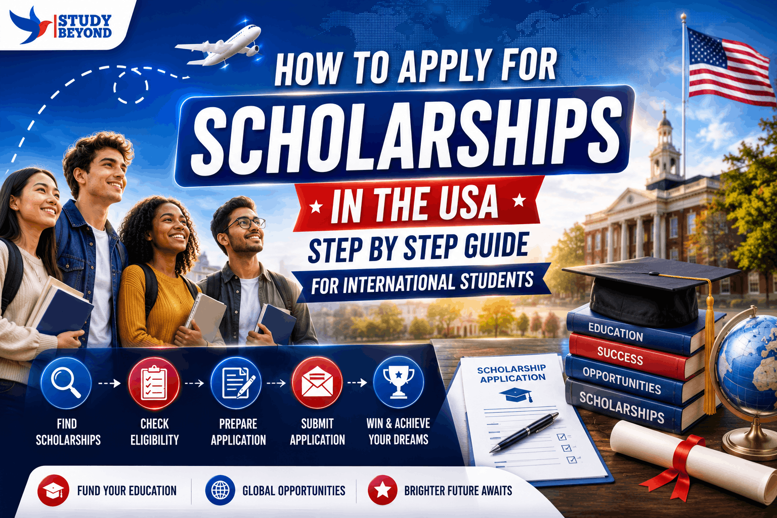 How to Apply for Scholarships in the USA, Step by Step Guide for International Students